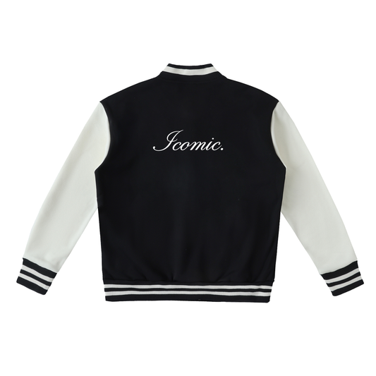 'Iconic' Fleeced Varsity Jacket